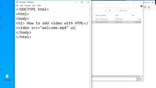 How to add video with html tags