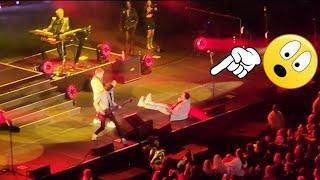 Simon Le Bon (Duran Duran) Falls Down!  Manchester, N.H.