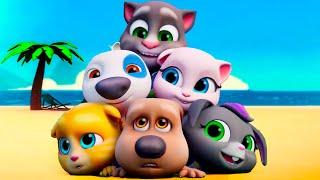 Talking Tom  Juegos y Diversion en la Playa  Super Toons TV Dibujos Animados en Español