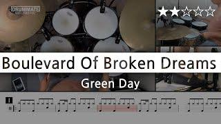 [Lv.04] Boulevard Of Broken Dreams - Green Day  () Drum Cover Score Sheet Lessons Tutorial