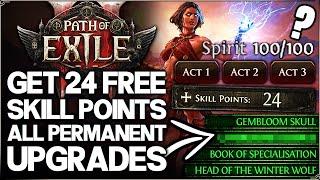 Path of Exile 2 - Get +24 Free Skill Points & 100 Spirit NOW - ALL Secret Permanent Upgrades Guide!