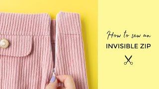 How to sew an invisible zip