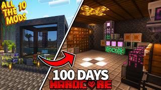 I Survived 100 Days IN ALL THE MODS 10 in HARDCORE MINECRAFT