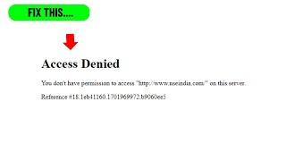 How to Fix Access Denied You Don't Have Permission to Access