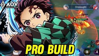 AOV : TANJIRO GAMEPLAY | PRO BUILD - ARENA OF VALOR LIÊNQUÂNMOBILE ROV