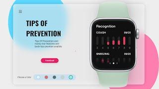 implementing a complex design with flutter | implementing dribbble design with flutter | apple watch