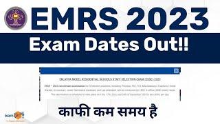 EMRS Exam Date Official | Hostel Warden, Accountant & JSA | By Ashwini Sir