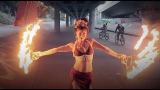 Learn this fire dance for free! | FireLily Fan Dance Challenge '21