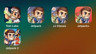 Jetpack Joyride Test Labs,Jetpack Joyride,Jetpack Joyride Classic,Jetpack Joyride+,Jetpack Joyride 2