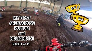 Race 1 of 11 Autaugaville Alabama Arenacross Racing D Class 11/2/24  Motovlog AAX Motovlog Gopro pov