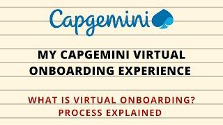 MY CAPGEMINI VIRTUAL ONBOARDING EXPERIENCE | VIRTUAL ONBOARDING EXPLAINED