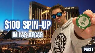 I Flew to Las Vegas to Test My UNBEATABLE Poker Strategy (100-Hour, $100 Spin-Up Challenge: Part 1)