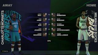 NBA 2K25 - Charlotte Hornets @ Milwaukee Bucks - All-Time Teams Season