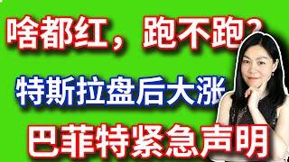 美股今天怎么回事？特斯拉盘后大涨。巴菲特紧急声明，避之唯恐不及。【2024-10-23】