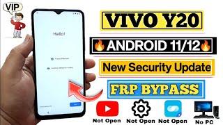 VIVO Y20 FRP Bypass 2024 | Android 11/12 New Security | EasyaShare/YouTube/Setting Not Open | No PC