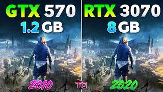 GTX 570 vs RTX 3070 - 10 Years Difference