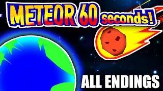 60 SECONDS TO LIVE! | Meteor 60 Seconds (ALL ENDINGS)