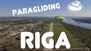 PARAGLIDING RUMBULA  RIGA FROM ABOVE