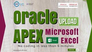 Upload data from Excel to Oracle Database Table using Oracle APEX without any coding