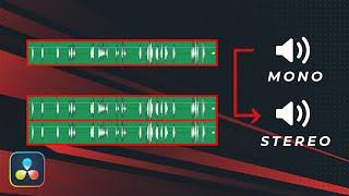 Change from Audio Mono to Stereo in Davinci Resolve