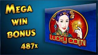 Lucky Coin mega win bonus 487X. Amatic online slot