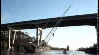 How to Get An 85 Ft Mast Under A 65 Ft Bridge