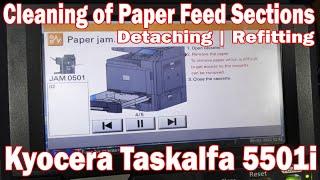 Cleaning of Paper Feed Sections | Kyocera Taskalfa 3501i 4501i 5501i | Paper  Jam Tray 1  &  2