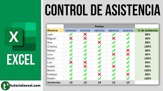 Control de asistencia en Excel 