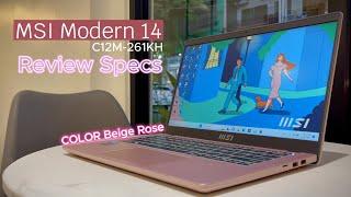 MSI Modern 14 C12M Reviews Specs, Intel 13th Gen, Color Beige Rose #laptop #modern  #msilaptop #C12M