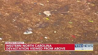 Western North Carolina devastation viewed from above