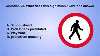 Road Signs And Traffic Signs Test / Driving Theory Test Questions & Answers UK.