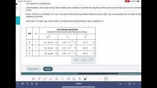 ALEKS: Recognizing consistency among equilibrium constant, free energy, and cell potential