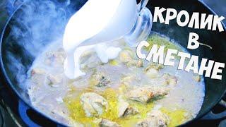 САМЫЙ ВКУСНЫЙ КРОЛИК В СМЕТАНЕ В КАЗАНЕ НА КОСТРЕ. РЕЦЕПТ ПРИГОТОВЛЕНИЯ.