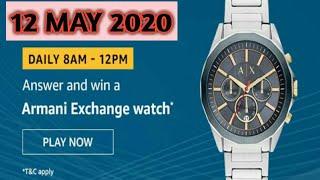 Amazon quiz answer today | Win Armani Exchange watch