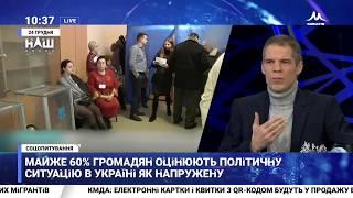 Евгений Филиндаш: почти 60% граждан оценивают политическую ситуацию в Украине как напряженную.