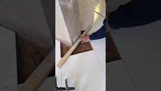 Easy technique for cutting a tile with sharp corners