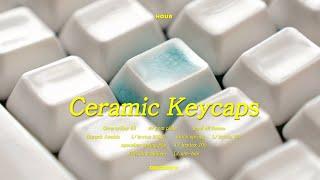 [ASMR] Ceramic Keycaps 1hour typing sound | no mid-roll ads