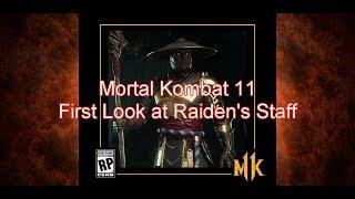 Mortal Kombat 11 featuring Raiden's iconic staff