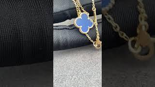 Van Cleef and Arpels Blue Agate Necklace VCARP9SY00 #vancleefblueagatenecklace