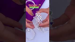 New designer beautiful silver bangles with 65% discount on instant order #ytshorts #jewellery #yt