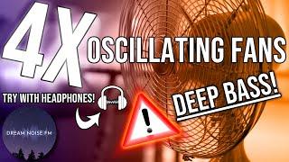 BLACK SCREEN SLEEP SOUNDS  - SLEEP WITH 4 OSCILLATING FANS!