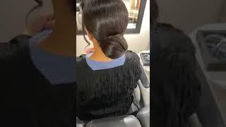 Beautiful Bun Hairstyle by veron channel#shortvideo