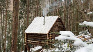 Building a Bushcraft Log Cabin for Survival in the Woods, Life Off The Grid