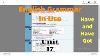 English Grammar In Use Unit 17