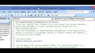 Create & use custom number formats in excel vba code - illustrating vba sub procedures