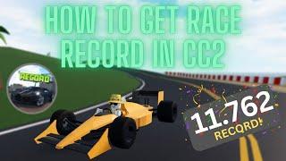 How to get race record in Roblox Car Crushers 2