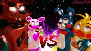 FOXY Y MANGLE VS TOY BONNIE E CHICA •ᴍᴍᴅ•