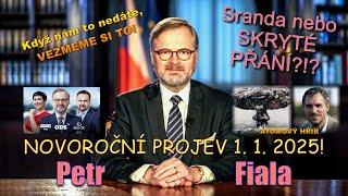 Premiér Petr Fiala  Chce odložit PARLAMENTNÍ VOLBY?!   NOVOROČNÍ PROJEV 1. 1. 2025