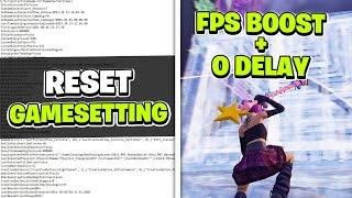 HOW TO RESET FORTNITE GAME USER SETTINGS!  (FPS BOOST & 0 DELAY)