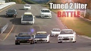 [ENG CC] Tuned 2 liter battle - Integra R, Silvia S14, EVO III, MR-2 Ebisu HV42